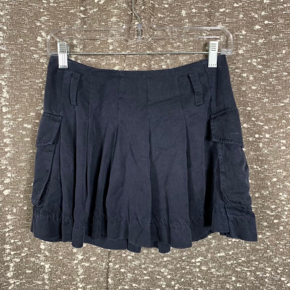 Reformation Blue Pleated Cargo Mini Skirt Utility Streetwear Y2K Women's 0